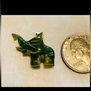 Jade elephant pendant